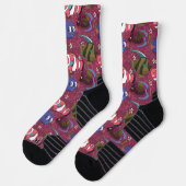 Muster der Wassertiere | Meeresunterwasser 46 Socken (Links)