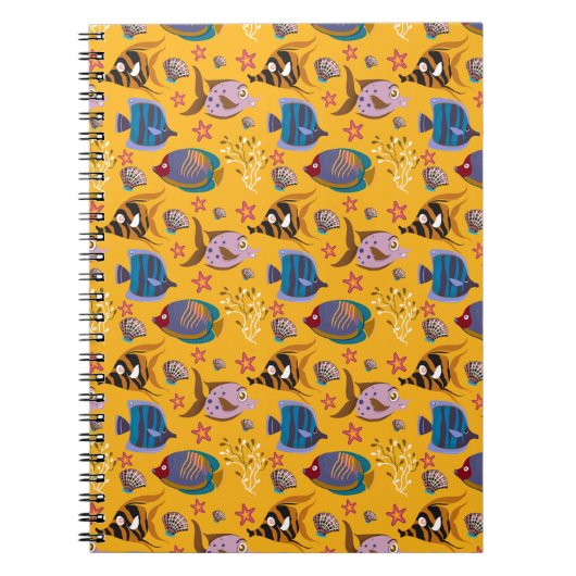 Muster der Wassertiere | Meeresunterwasser 6 Notizblock (Vorderseite)