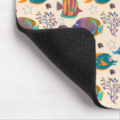 Muster der Wassertiere | Unterwasserleben im Meer Mousepad (Ecke)