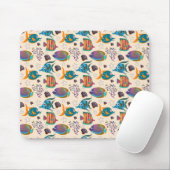 Muster der Wassertiere | Unterwasserleben im Meer Mousepad (Mit Mouse)