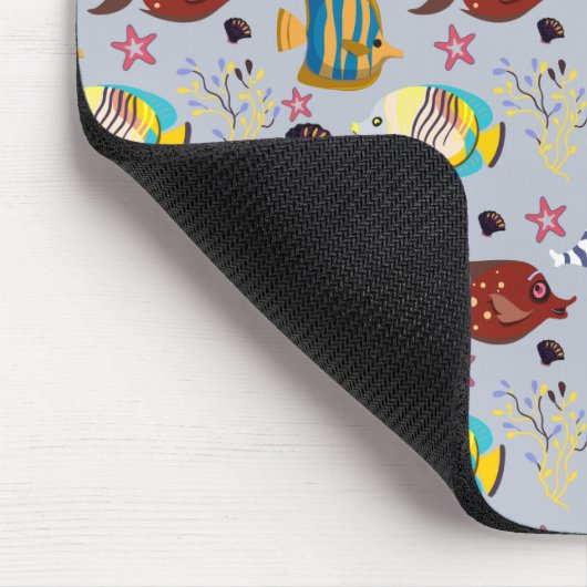 Muster der Wassertiere | Unterwasserleben im Meer Mousepad (Ecke)