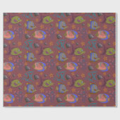 Muster der Wassertiere | Unterwasserleben im Ozean Geschenkpapier (Flach)