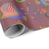 Muster der Wassertiere | Unterwasserleben im Ozean Geschenkpapier (Rolleneckpunkt)