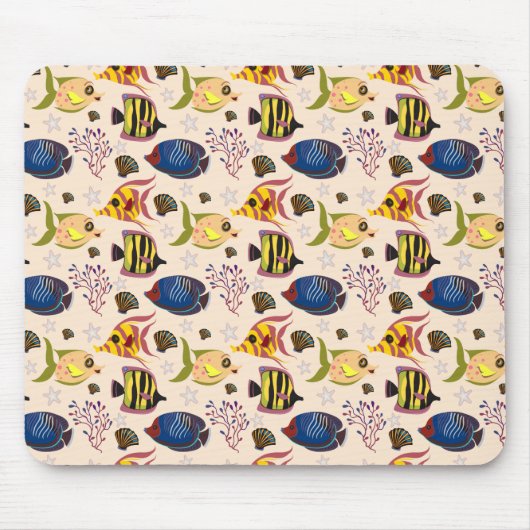 Muster der Wassertiere | Unterwasserleben im Ozean Mousepad (Vorne)