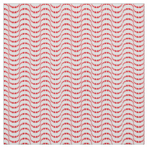 Muster der Wavy Hearts in roter Farbe Stoff