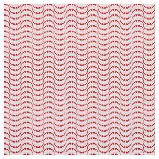 Muster der Wavy Hearts in roter Farbe Stoff (Muster)