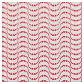 Muster der Wavy Hearts in roter Farbe Stoff (Nahaufnahme)
