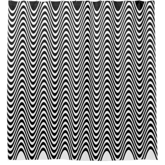 Muster der Wavy Lines Duschvorhang (Vorderseite)