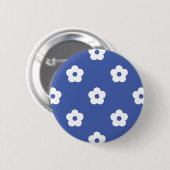 Muster der weißen Blume Button (Vorne & Hinten)