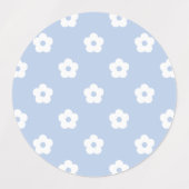 Muster der weißen Blume Etiketten (Design 2)