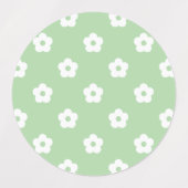Muster der weißen Blume Etiketten (Design 1)