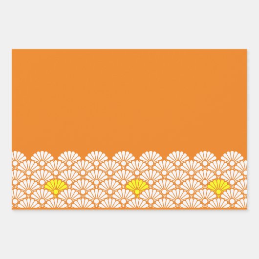 Muster der weißen Blume Geschenkpapier Set (Vorderseite)