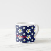 Muster der weißen Blume Thunder_Cove Espressotasse (Vorderseite Rechts)