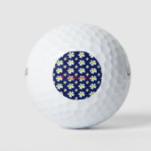 Muster der weißen Blume Thunder_Cove Golfball (Vorderseite)