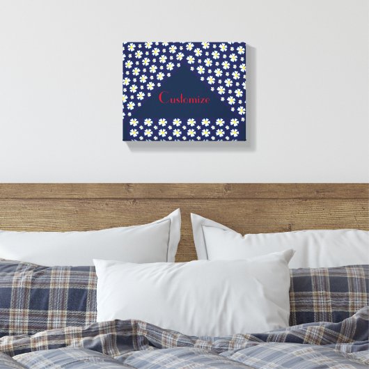 Muster der weißen Blume Thunder_Cove Leinwanddruck (Insitu (Schlafzimmer))