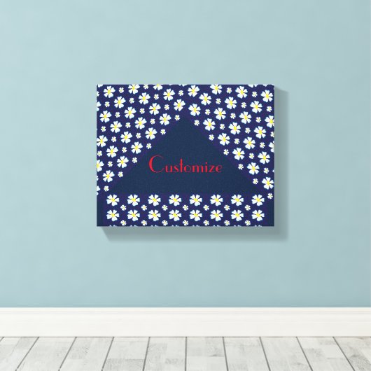 Muster der weißen Blume Thunder_Cove Leinwanddruck (Insitu (Holzboden))