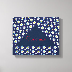 Muster der weißen Blume Thunder_Cove Leinwanddruck