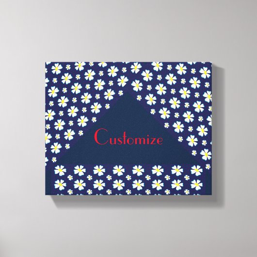 Muster der weißen Blume Thunder_Cove Leinwanddruck (Vorderseite)