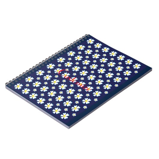 Muster der weißen Blume Thunder_Cove Notizblock (Linke Seite)