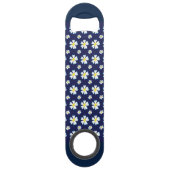 Muster der weißen Blume Thunder_Cove Speed Flaschenöffner (Rückseite)