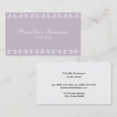 Muster der weißen Blume Visitenkarte (Vorne/Hinten)