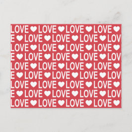 Muster der weißen Liebe Postkarte