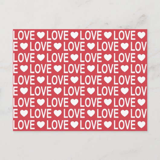 Muster der weißen Liebe Postkarte (Vorderseite)