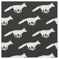 Muster der weißen Running Fox-Silhouetten | Wildni