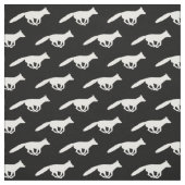 Muster der weißen Running Fox-Silhouetten | Wildni Stoff (Muster)