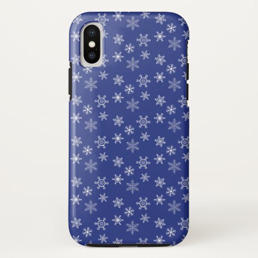 Muster der weißen Schneeflocken Case-Mate iPhone Hülle (Rückseite)