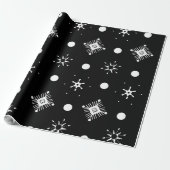 Muster der weißen Schneeflocken Geschenkpapier (Ungerollt)