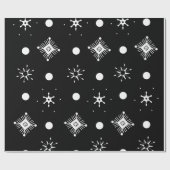 Muster der weißen Schneeflocken Geschenkpapier (Flach)