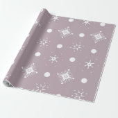Muster der weißen Schneeflocken Geschenkpapier (Ungerollt)