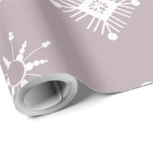Muster der weißen Schneeflocken Geschenkpapier (Rolleneckpunkt)