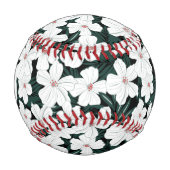 Muster der weißen tropischen Blume Baseball (Vorderseite)
