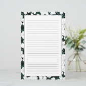 Muster der weißen tropischen Blume Briefpapier (Stehend Vorderseite)