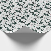 Muster der weißen tropischen Blume Geschenkpapier (Ecke)