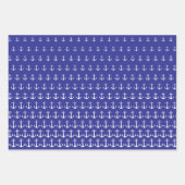 Muster der weißen und blauen Anker Geschenkpapier Set (Vorderseite 3)