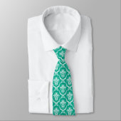 Muster der weißen und grünen Damaskus Krawatte (Gebunden)
