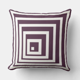 Muster der weißen und Lila geometrischen Ecke des Kissen