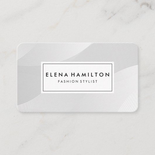 Muster der weißen Wave Lines Visitenkarte (Vorderseite)