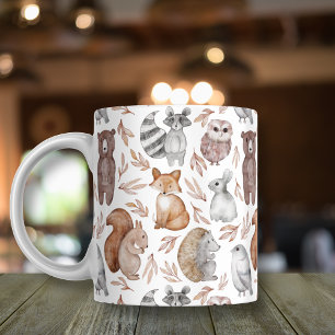 Muster der Whimsical Woodland Animals Kaffeetasse
