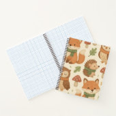 Muster der Whimsical Woodland Animals Notizblock (Innenseite)