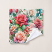 Muster der Whimsikschen Rose Badhandtuch Set (Waschlappen)