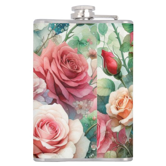 Muster der Whimsikschen Rose Flachmann (Rückseite)