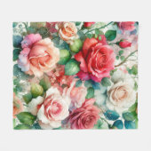 Muster der Whimsikschen Rose Fleecedecke (Vorderseite (Horizontal))