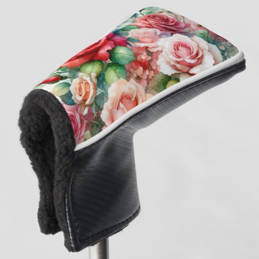 Muster der Whimsikschen Rose Golf Headcover (3/4 Vorderseite)