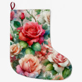 Muster der Whimsikschen Rose Großer Weihnachtsstrumpf (Vorderseite)