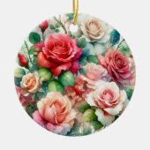 Muster der Whimsikschen Rose Keramik Ornament (Vorne)