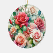 Muster der Whimsikschen Rose Keramik Ornament (Links)